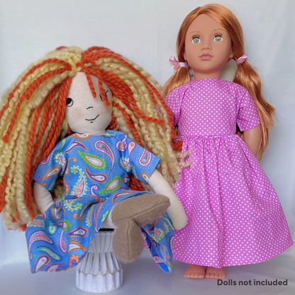 Timeless Doll Outfit - Pastel Paisley Dress