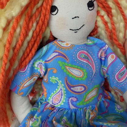 Timeless Doll Outfit - Pastel Paisley Dress