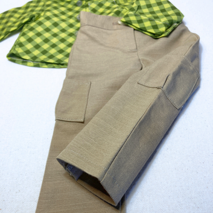 Timeless Doll Outfit - Classic Shirt & Cargo Pants