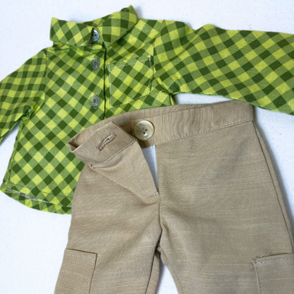Timeless Doll Outfit - Classic Shirt & Cargo Pants