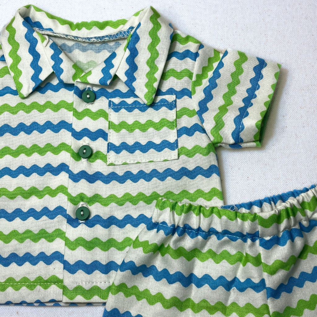 Timeless Doll Outfit - Wavy Stripe Playsuit