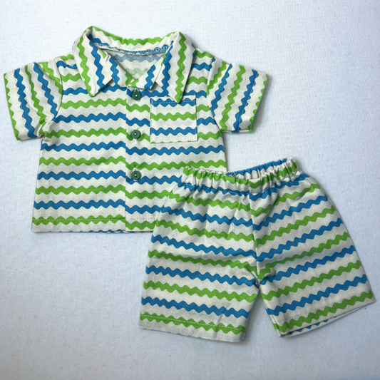 Timeless Doll Outfit - Wavy Stripe Playsuit
