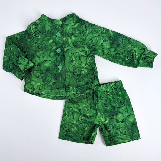 Timeless Doll Outfit - Emerald Playsuit