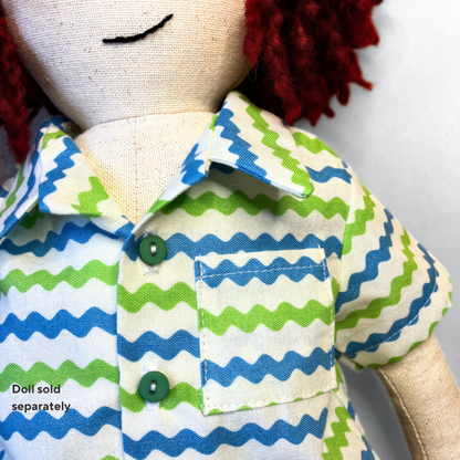 Timeless Doll Outfit - Wavy Stripe Playsuit