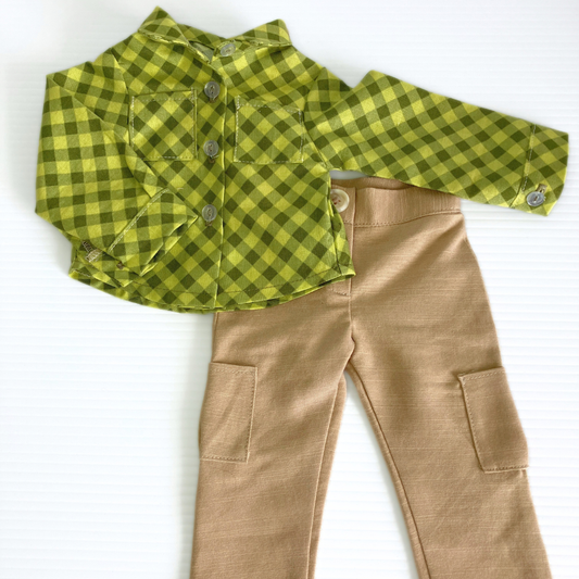 Timeless Doll Outfit - Classic Shirt & Cargo Pants
