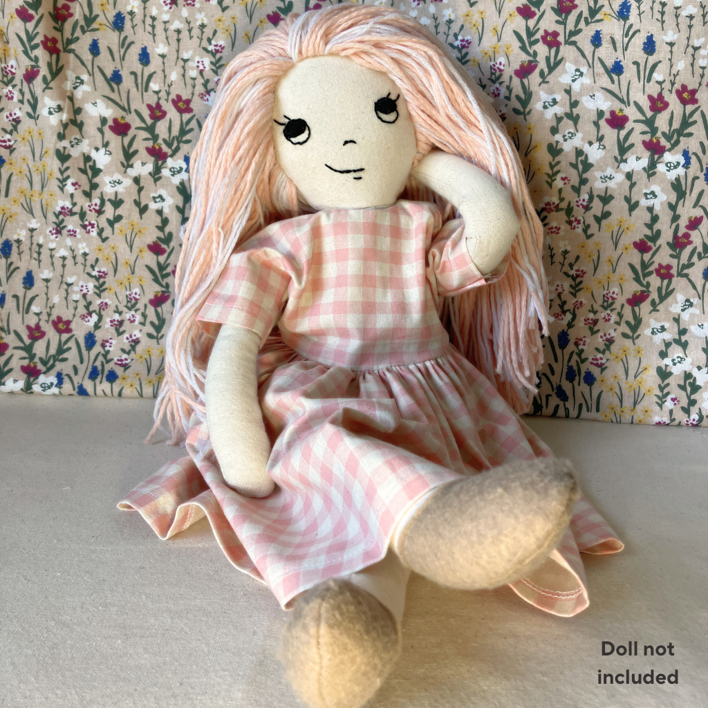 Timeless Doll Outfit - Pink Gingham Dress
