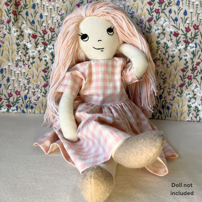 Timeless Doll Outfit - Pink Gingham Dress
