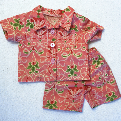 Timeless Doll Outfit - Coral Paisley Playsuit