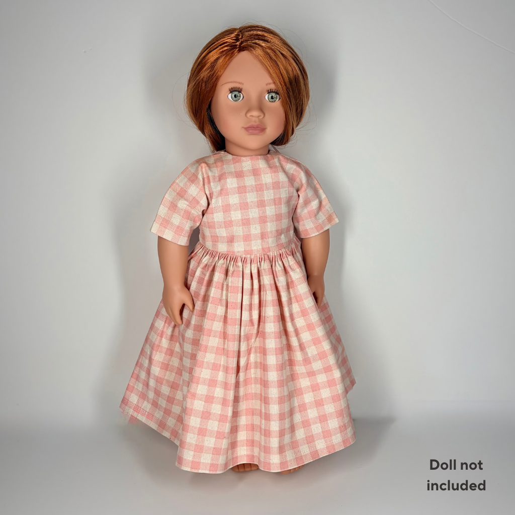 Timeless Doll Outfit - Pink Gingham Dress