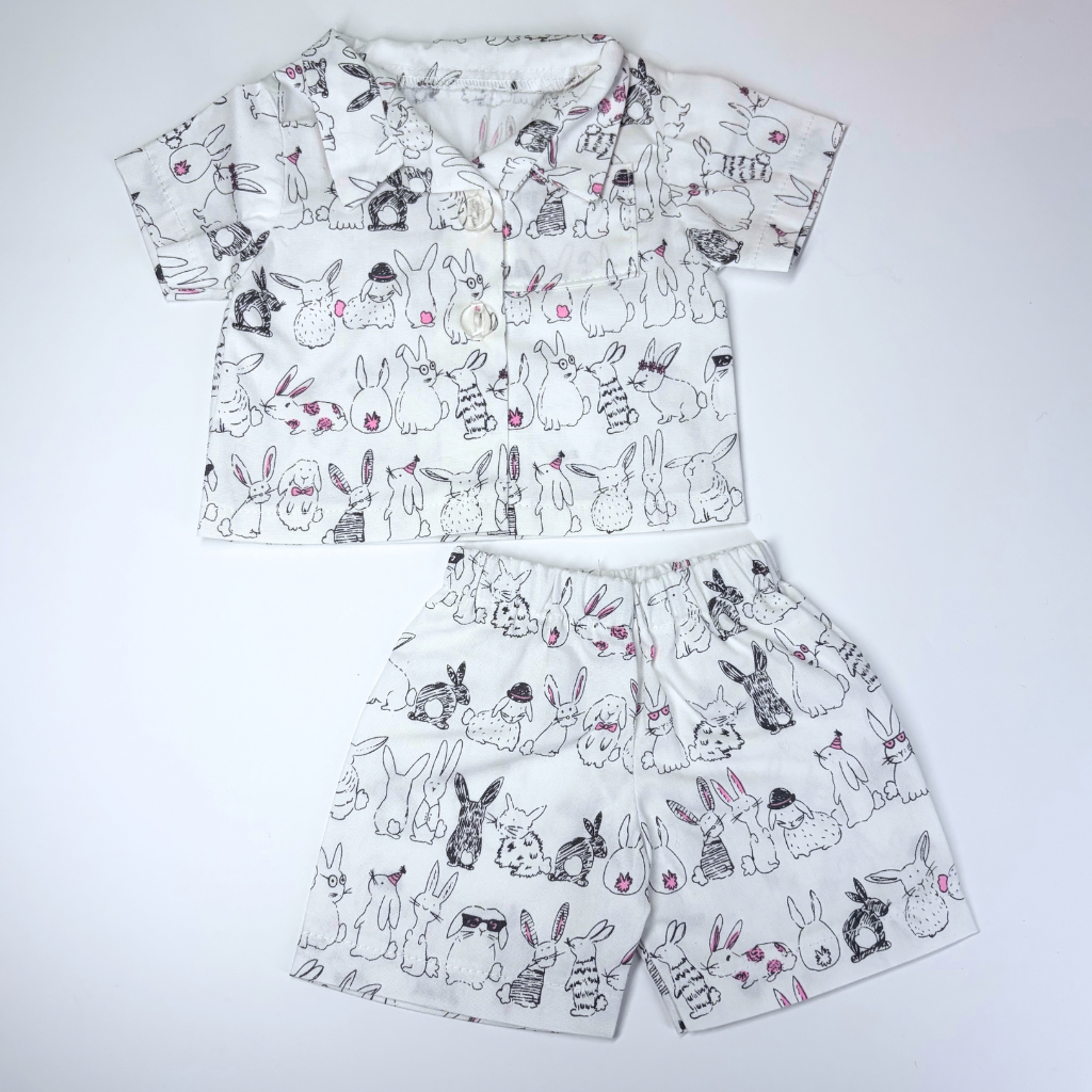 Timeless Doll Outfit - Whimsical Bunnies Playsuit