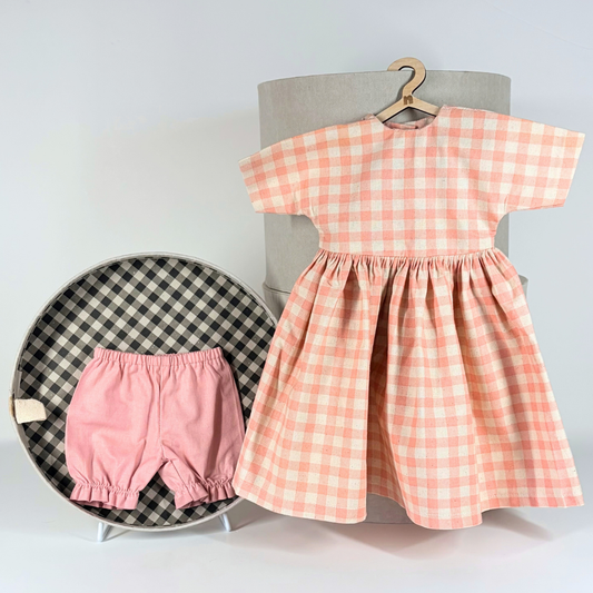 Timeless Doll Outfit - Pink Gingham Dress