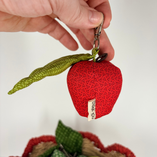 Thank You - Handmade Apple or Pear Bag Charms