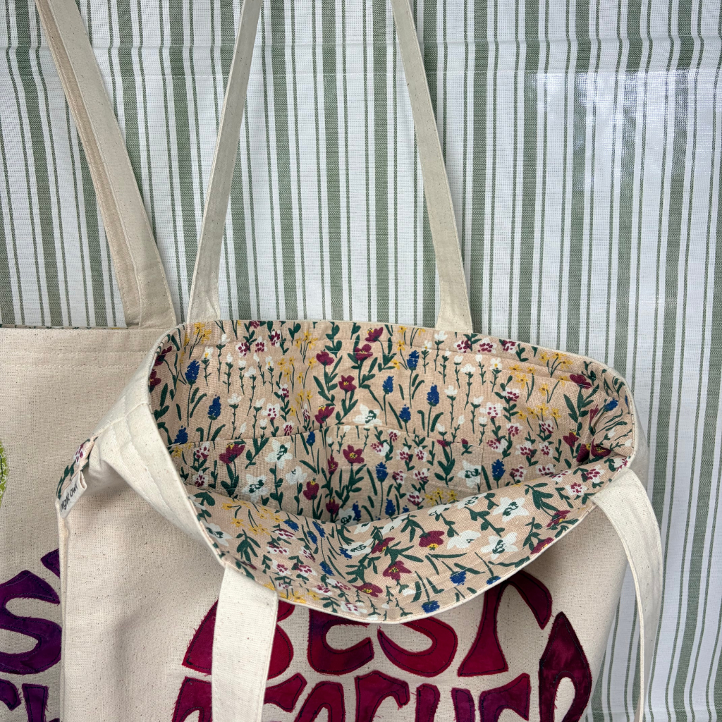 Best Teacher Ever - Lined Appreciation Tote Bag