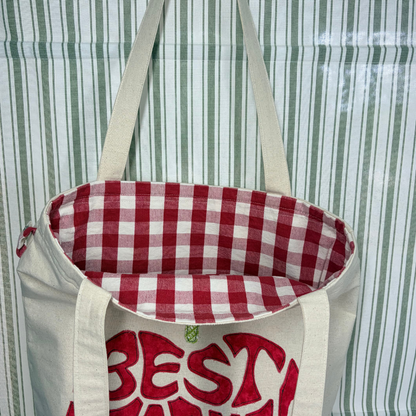 Best Teacher Ever - Lined Appreciation Tote Bag