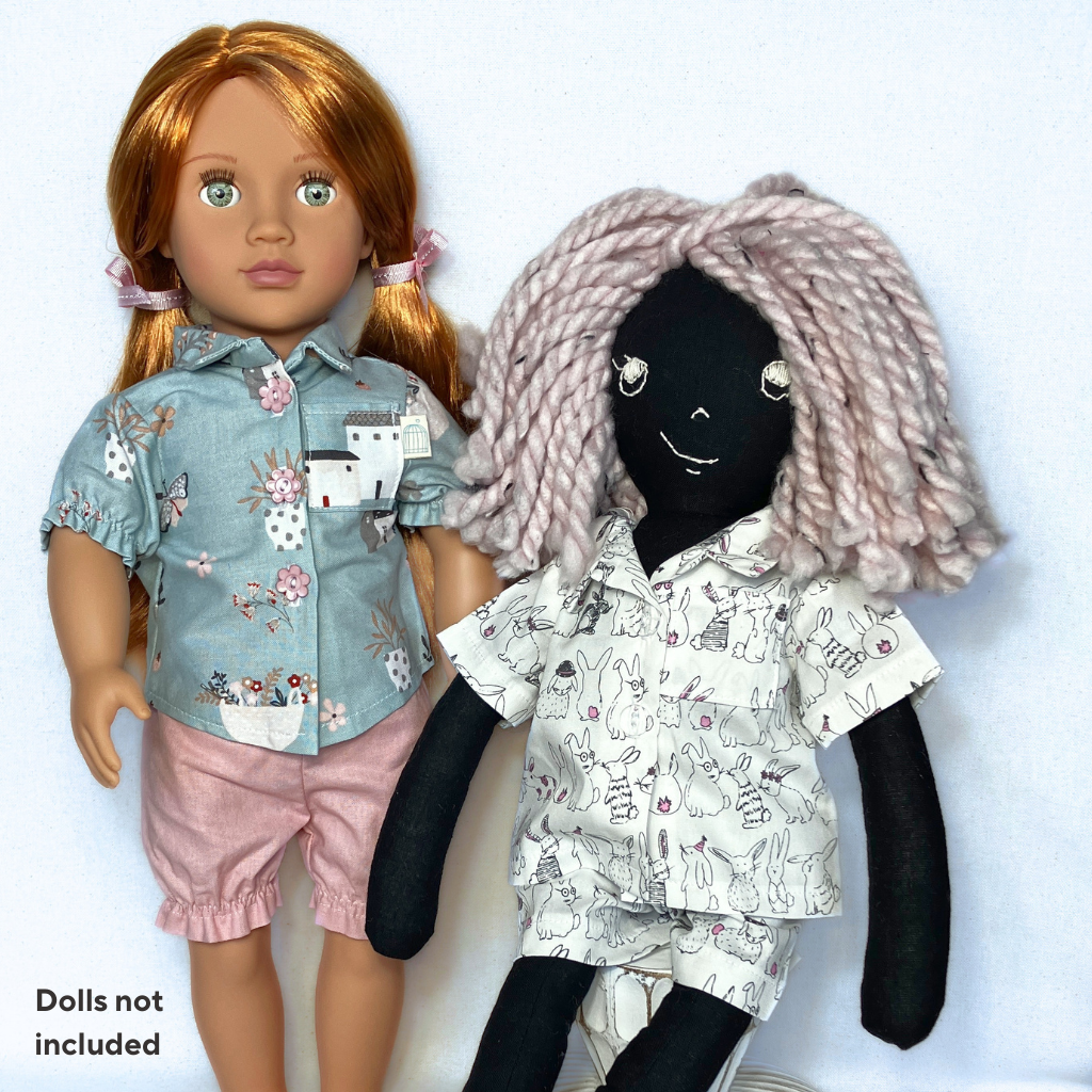 Timeless Doll Outfit - Whimsical Bunnies Playsuit