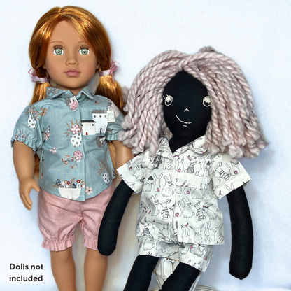Timeless Doll Outfit - Whimsical Bunnies Playsuit