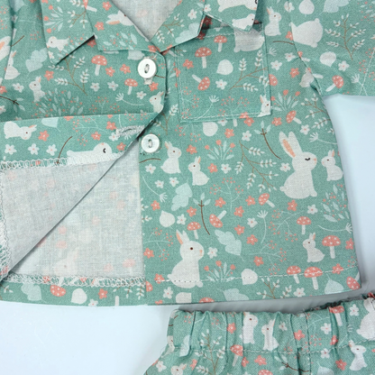 Timeless Doll Outfit - Mint Bunnies Playsuit